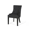 Chen Dining Chair Set of 2 | Upholstered Tufted Backrest | Gray Fabric