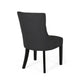 Chen Dining Chair Set of 2 | Upholstered Tufted Backrest | Gray Fabric