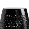Glena Outdoor End Table | Intricate Lace Cut Design | 12’’ | Black Iron BM335826