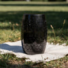 Glena Outdoor End Table | Intricate Lace Cut Design | 12" | Black Iron