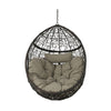 Patio Hanging Basket Chair | 49’’ | Brown Woven Rattan and Metal BM335827