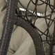 Patio Hanging Basket Chair | 49’’ | Brown Woven Rattan and Metal BM335827