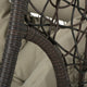 Patio Hanging Basket Chair | 49" | Brown Woven Rattan and Metal