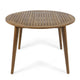Ambre Dining Table 47 Inch Round Tabletop Brown Acacia Wood Finish BM335828