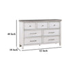 Amby Dresser | 62’’ | 7 Drawers | Farmhouse White Gray Acacia Wood BM335830