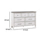 Amby Dresser | 62’’ | 7 Drawers | Farmhouse White Gray Acacia Wood BM335830