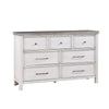 Amby Dresser | 62" | 7 Drawers | Farmhouse White Gray Acacia Wood