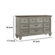 Giny Dresser | 65’’ | 9 Drawers | Brown and Antique Gray Acacia Wood BM335833