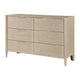 Maty Dresser | 58’’ | 6 Drawers | Light Oak Brown Ceruse | Nickel Pulls BM335836