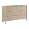 Maty Dresser | 58" | 6 Drawers | Light Oak Brown Ceruse | Nickel Pulls
