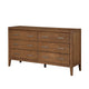 Evi Dresser | 60’’ | 6 Drawers | Brushed Rich Brown Wood | Brass Pulls BM335839