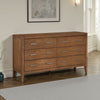 Evi Dresser | 60" | 6 Drawers | Brushed Rich Brown Wood | Brass Pulls