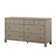 Cely Dresser | 66’’ | 8 Drawers | Gray Oak Veneer | Nickel Tone Knobs BM335842