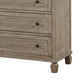 Cely Tall Dresser Chest | Gray Oak Wood | 6 Drawers Nickel Tone Knobs BM335843