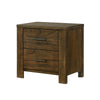 Suli Nightstand | 2 Drawers Metal Handles | Brown Mindy Veneer | 26’’ BM335844