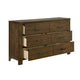 Suli 59’’ Wide Dresser | 6 Drawers Metal Handles | Brown Mindy Veneer BM335845