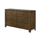 Suli 59’’ Wide Dresser | 6 Drawers Metal Handles | Brown Mindy Veneer BM335845