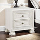 Rotu Nightstand | 2 Drawers Rope Molding | White Ash Veneer | 28"