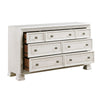 Rotu 68’’ Wide Dresser | 7 Drawers Rope Molding | White Ash Veneer BM335848