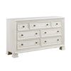 Rotu 68" Wide Dresser | 7 Drawers Rope Molding | White Ash Veneer