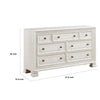 Rotu 68’’ Wide Dresser | 7 Drawers Rope Molding | White Ash Veneer BM335848