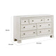Rotu 68’’ Wide Dresser | 7 Drawers Rope Molding | White Ash Veneer BM335848