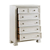 Rotu Tall Dresser Chest | 5 Drawers Rope Molding | White Ash Veneer BM335849