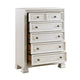 Rotu Tall Dresser Chest | 5 Drawers Rope Molding | White Ash Veneer BM335849