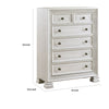 Rotu Tall Dresser Chest | 5 Drawers Rope Molding | White Ash Veneer BM335849