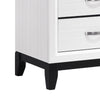 Ameya Nightstand | 2 Drawers w Chrome Handles | White and Black | 25’’ BM335853