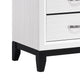 Ameya Nightstand | 2 Drawers w Chrome Handles | White and Black | 25’’ BM335853