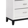 Ameya 58 Inch Wide Dresser | 6 Drawer w Chrome Handles | White n Black BM335854
