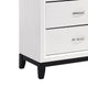 Ameya 58 Inch Wide Dresser | 6 Drawer w Chrome Handles | White n Black BM335854