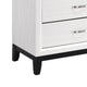 Ameya Tall Dresser Chest | 5 Drawers Chrome Handles | White and Black BM335855