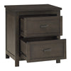 Bron Nightstand | 2 Drawers | Dark Cherry Brown Birch Veneer | 28’’ BM335856