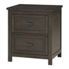 Bron Nightstand | 2 Drawers | Dark Cherry Brown Birch Veneer | 28’’ BM335856