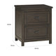 Bron Nightstand | 2 Drawers | Dark Cherry Brown Birch Veneer | 28’’ BM335856