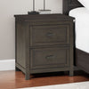 Bron Nightstand | 2 Drawers | Dark Cherry Brown Birch Veneer | 28"