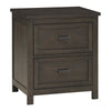 Bron Nightstand | 2 Drawers | Dark Cherry Brown Birch Veneer | 28"