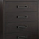 Tey Tall Dresser Chest | 5 Drawers w Metal Handles | Gray Ash Veneer BM335859