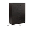 Tey Tall Dresser Chest | 5 Drawers w Metal Handles | Gray Ash Veneer BM335859