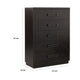 Tey Tall Dresser Chest | 5 Drawers w Metal Handles | Gray Ash Veneer BM335859