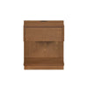 C Shaped End Table | 1 Drawer USB Port | 18’’ | Wire Brush Brown Wood BM335861