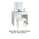 Hudi Makeup Vanity and Stool Set | 10 Light | USB Power Outlet | White