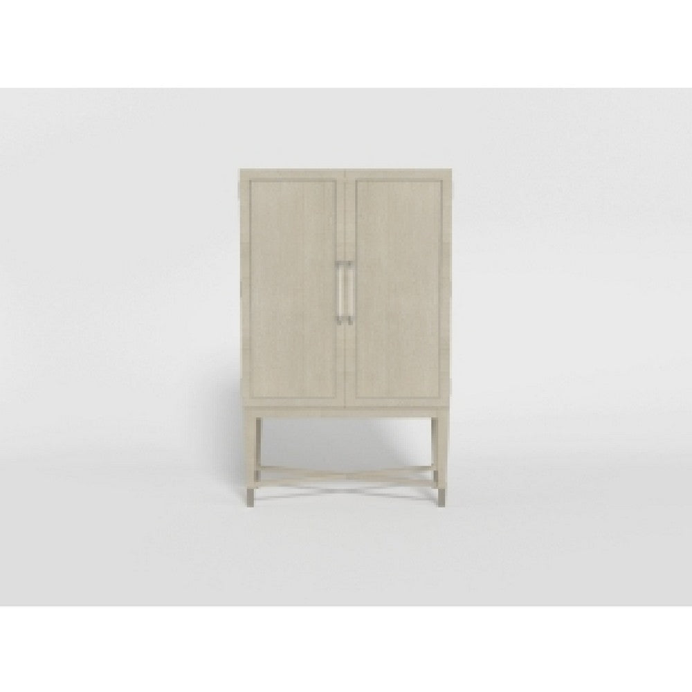 Olto Bar Cabinet | 68’’ | 2 Shelves and Stemware Racks | Brown Veneer BM335865