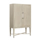 Olto Bar Cabinet | 68" | 2 Shelves and Stemware Racks | Brown Veneer