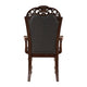 Nami Dining Armchair Set of 2 Traditional Carved Classy Cherry Gray BM335867