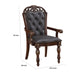 Nami Dining Armchair Set of 2 Traditional Carved Classy Cherry Gray BM335867
