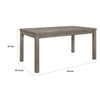 Rie Dining Table | 64’’ Rectangular Tabletop | Gray Melamine Board BM335868