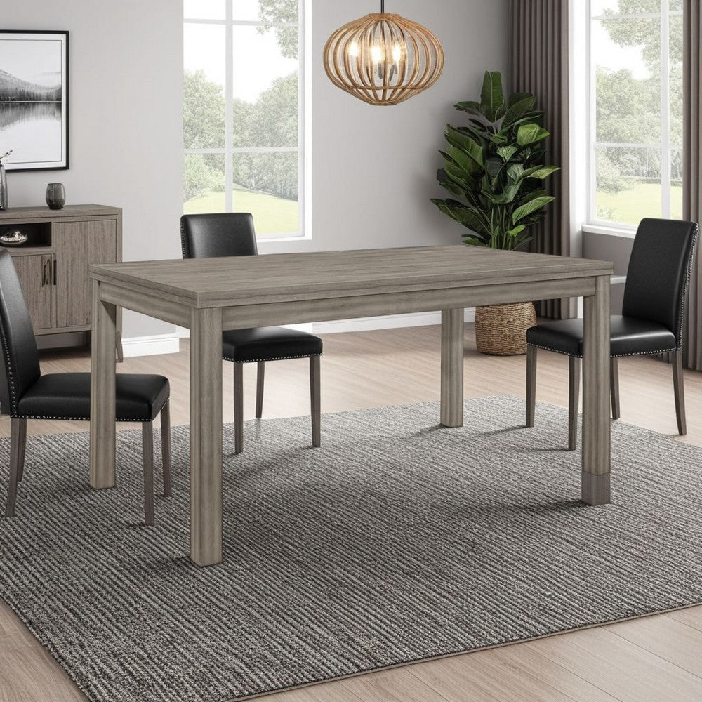 Rie Dining Table | 64" Rectangular Tabletop | Gray Melamine Board